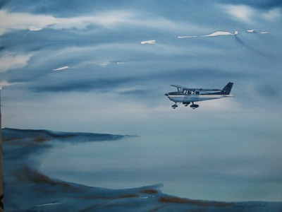 Cessna 172 survol de la côte